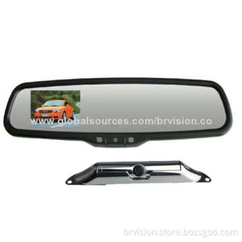Car rear view system with 3.5-inch mirror monitor and license plate cam for all kind of carNew